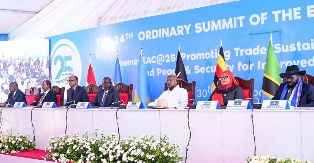 East African Community Heads of State convene in Arusha, Tanzania, during the 24th Ordinary Summit on October 30th, marking the bloc’s 25th anniversary and advancing discussions on trade, peace and regional integration.
